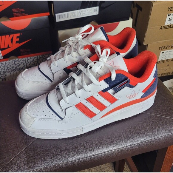 Size 10.5 - Adidas Forum Exhibit Low Cloud White Red  GZ5391 main image 7